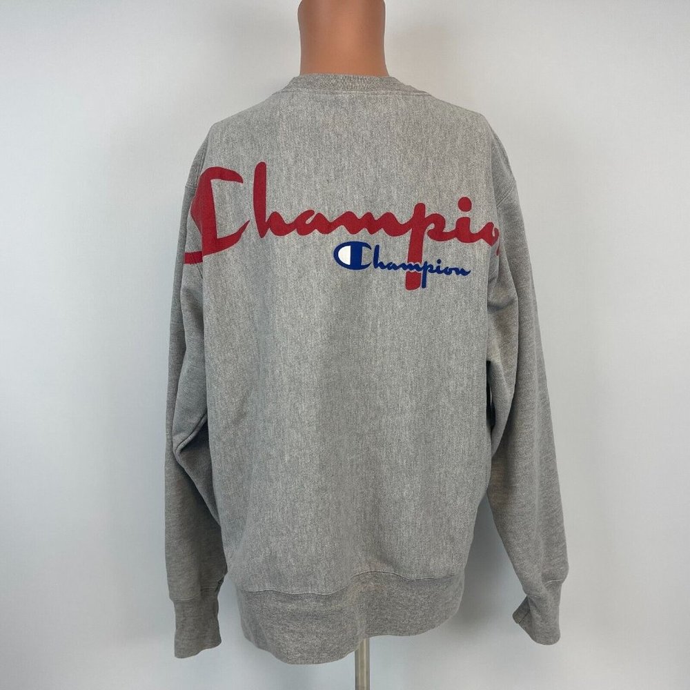 Champion Script Logo Double Sided Reverse Weave C… - image 3
